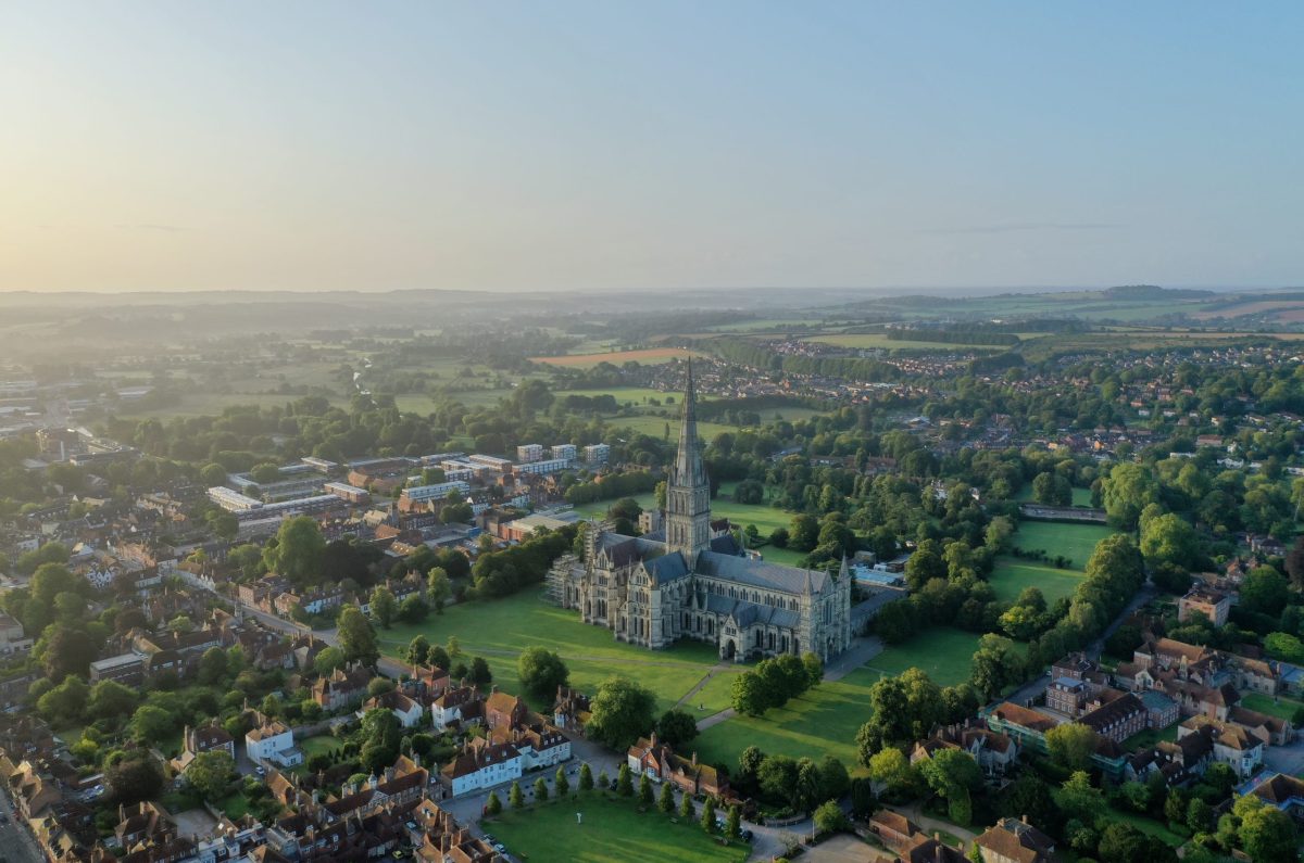 Salisbury Cathedral from above